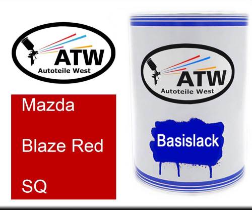 Mazda, Blaze Red, SQ: 500ml Lackdose, von ATW Autoteile West.